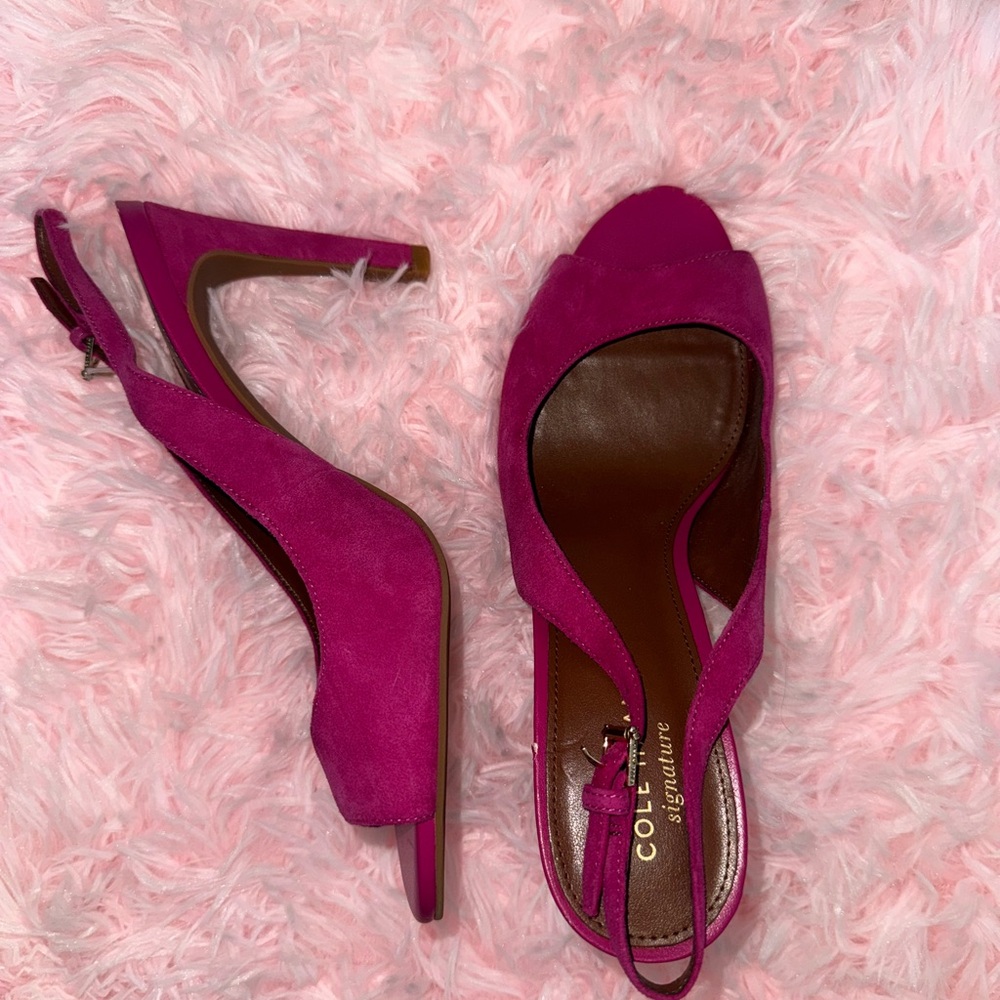 Cole Haan Women's Pink Suede Heels